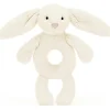 Hot Hochet Bashful Lapin Crème (18 cm) Hochet