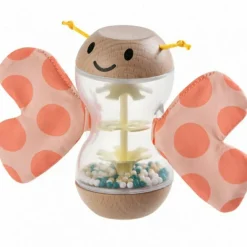 Sale Hochet bâton de pluie papillon rose (16 x 11 cm) Eveil Musical