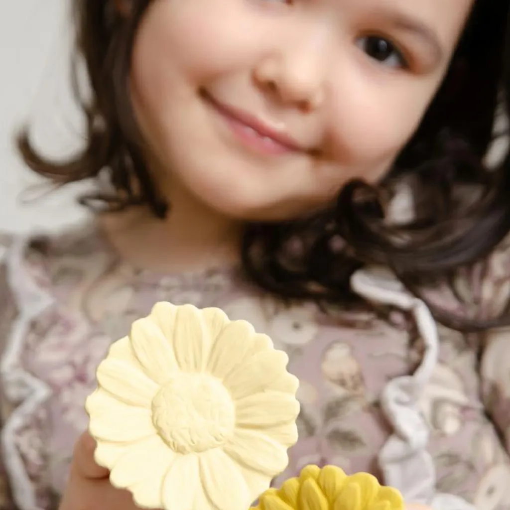 Clearance Hochet de dentition Marguerite Daisy jaune Jouet / Anneau De Dentition