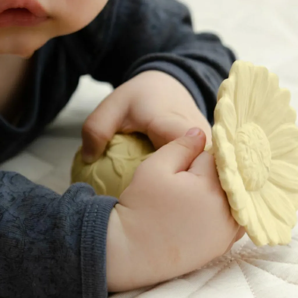 Clearance Hochet de dentition Marguerite Daisy jaune Jouet / Anneau De Dentition