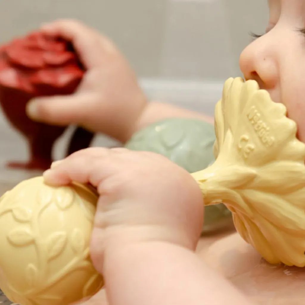 Clearance Hochet de dentition Marguerite Daisy jaune Jouet / Anneau De Dentition