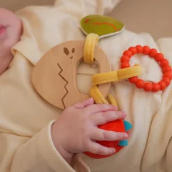 Clearance Hochet en bois Les Amis Dinos Hochet