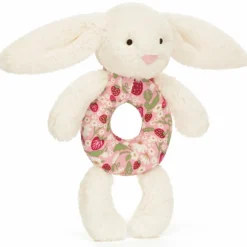 Sale Hochet Lapin en fleurs Crème (18 cm) Hochet