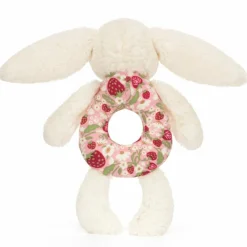 Sale Hochet Lapin en fleurs Crème (18 cm) Hochet