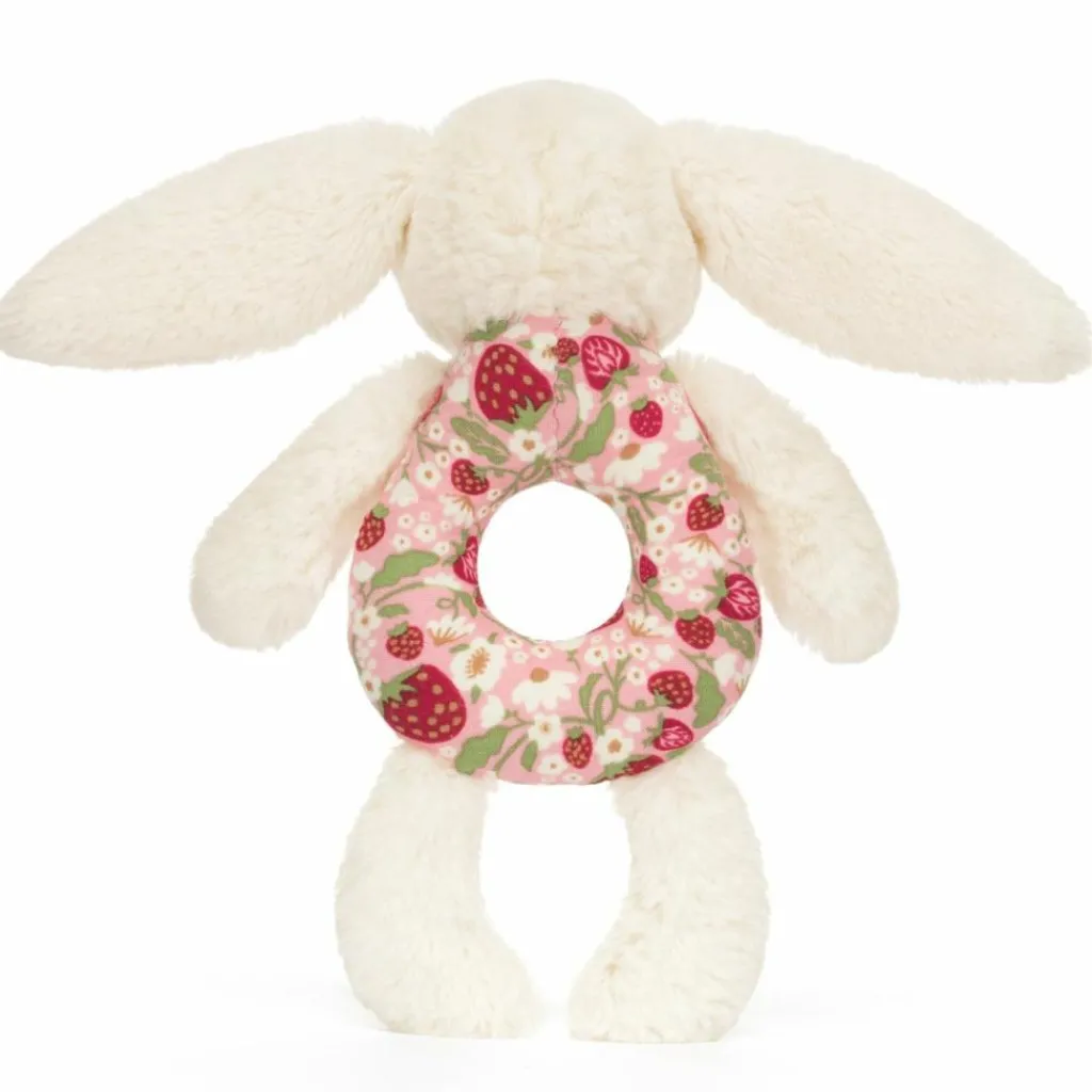 Sale Hochet Lapin en fleurs Crème (18 cm) Hochet