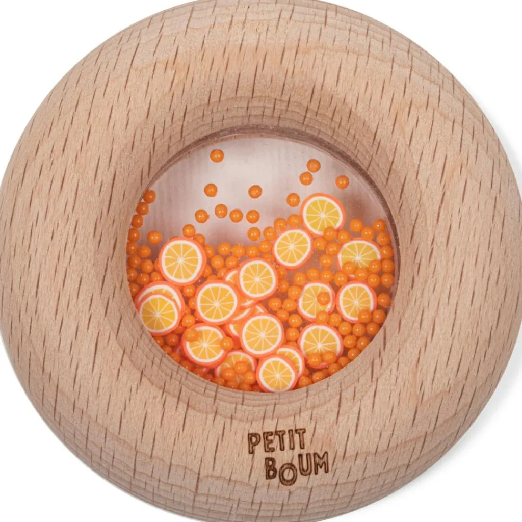 Hochet sensoriel Sensory Donut oranges Bouteille Sensorielle