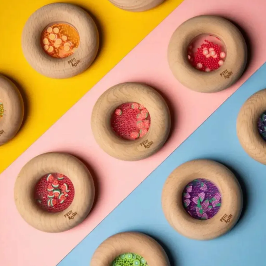 New Hochet sensoriel Sensory Donut tomates Bouteille Sensorielle