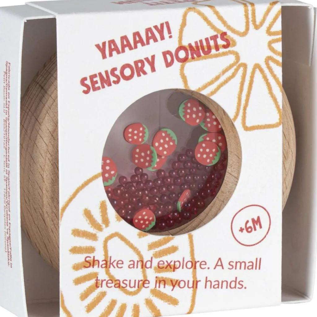 Best Hochet sensoriel Sensory Donut fraises Bouteille Sensorielle