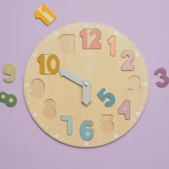 Hot Horloge en bois Apprentissage Du Temps Et Quotidien
