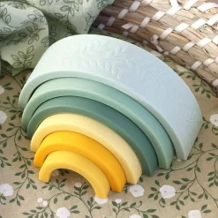 Discount Jeu à empiler arc en ciel vert Jouet À Empiler