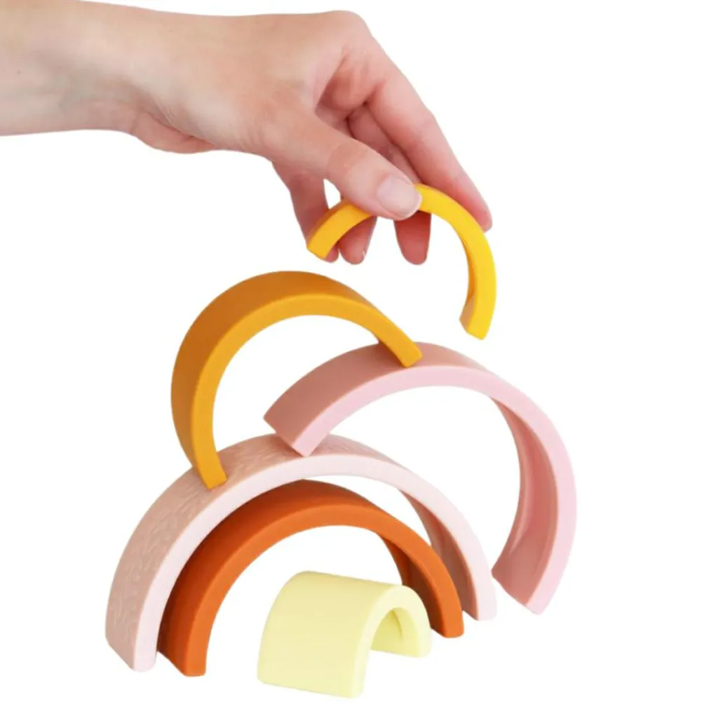 Hot Jeu à empiler arc en ciel rose Jouet À Empiler