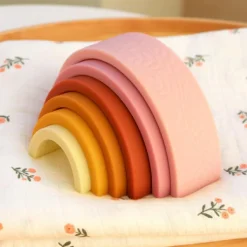 Hot Jeu à empiler arc en ciel rose Jouet À Empiler