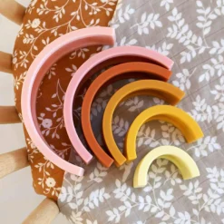 Hot Jeu à empiler arc en ciel rose Jouet À Empiler