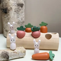 Hot Jeu à encastrer buche, lapins et légumes Jouet À Encastrer