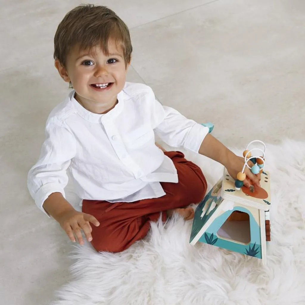 Best Jeu d'activités en bois Dino volcan Jouet D'Activités