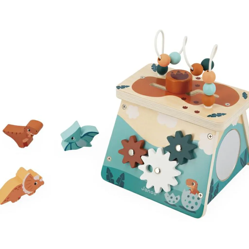 Best Jeu d'activités en bois Dino volcan Jouet D'Activités