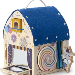 Hot Jeu d'activités en bois Maison découverte d'illusions optiques Jouet À Encastrer