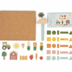 New Jeu de clous en bois Ferme Jeu De Motricité Fine