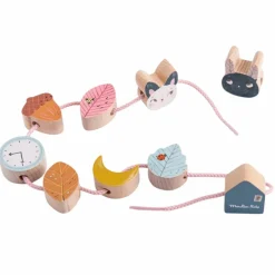 Sale Jeu de perles en bois à enfiler Après la pluie Jouet À Encastrer