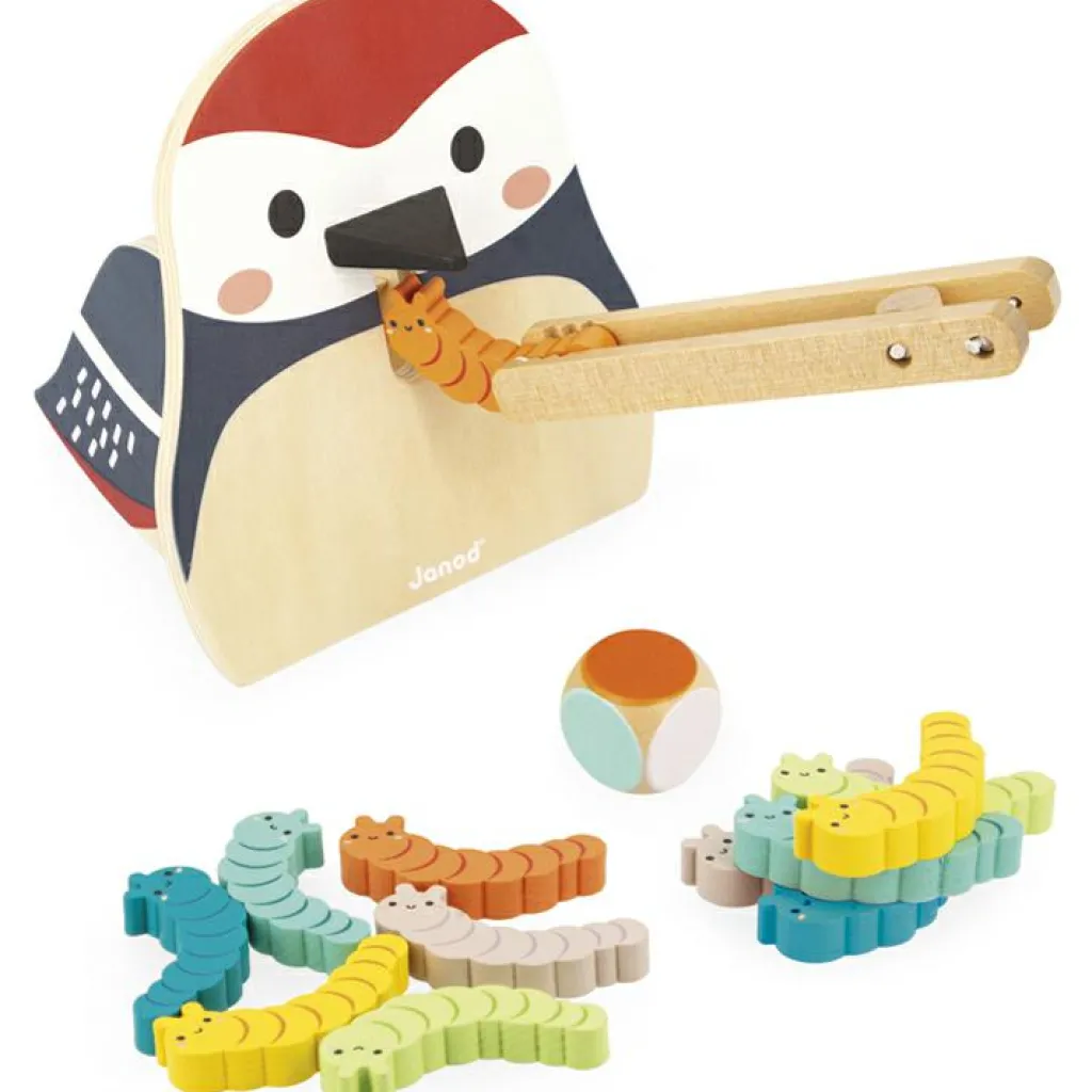 Hot Jeu des couleurs Pic Pic et chenilles en bois WWF Jeu De Motricité Fine