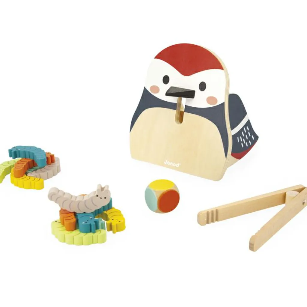 Hot Jeu des couleurs Pic Pic et chenilles en bois WWF Jeu De Motricité Fine