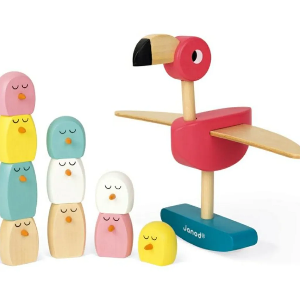 Clearance Jeu d’équilibre Flamant rose Zigolos (26 cm) Jeu D'Adresse