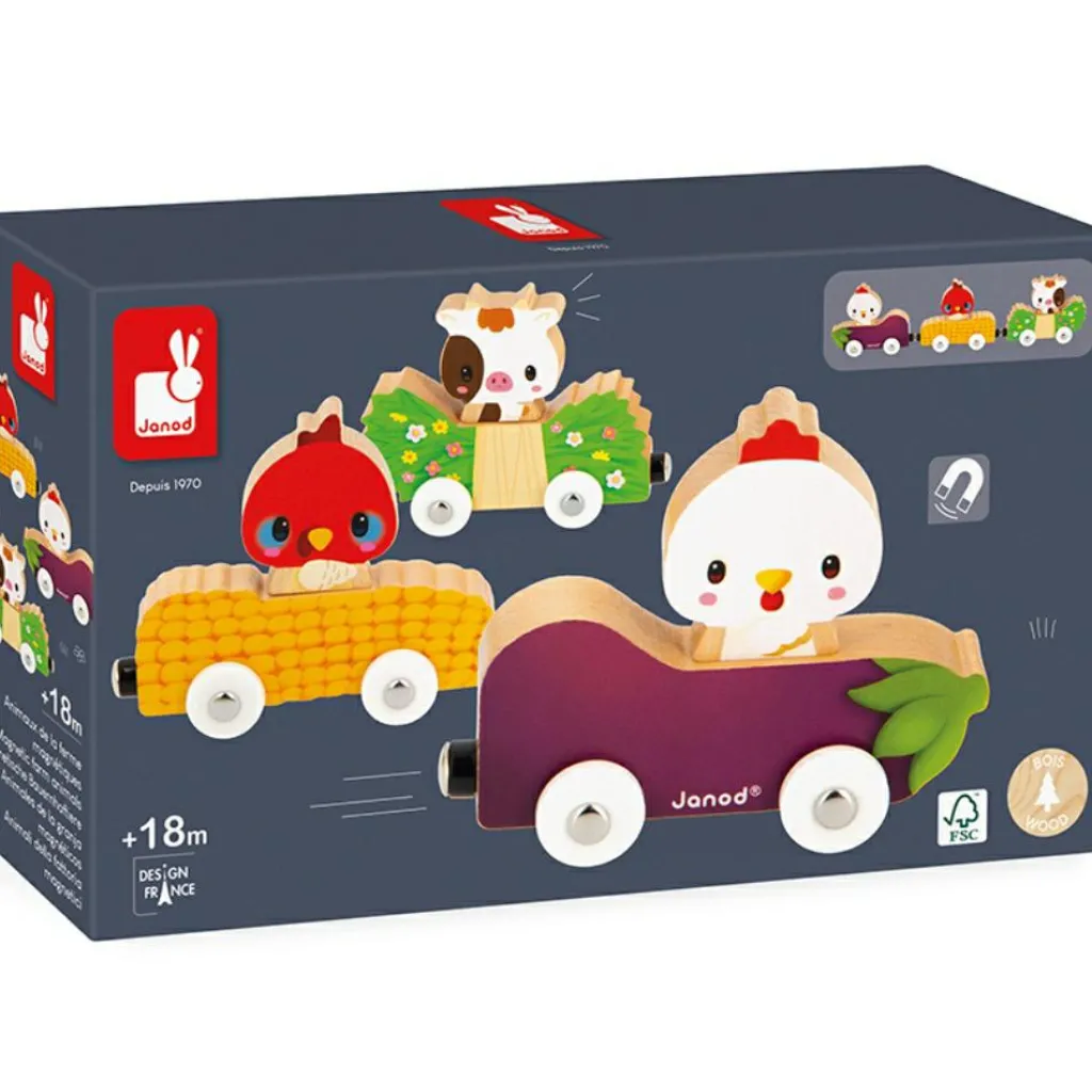 Discount Jeu magnétique Les animaux de la ferme (3 pièces) Jeu Magnétique