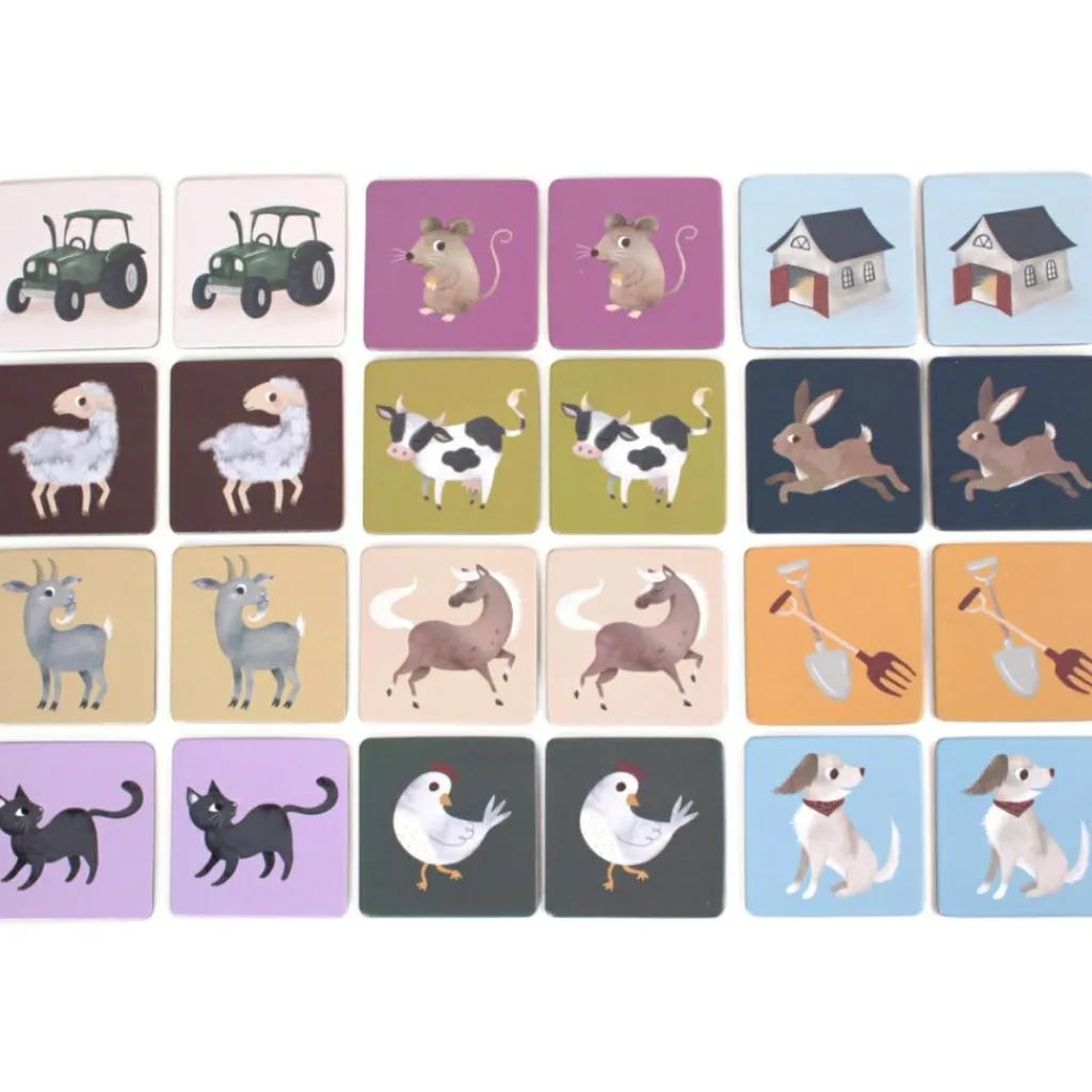 Jeu Memory Animaux de la ferme (24 pièces) Jeu De Société