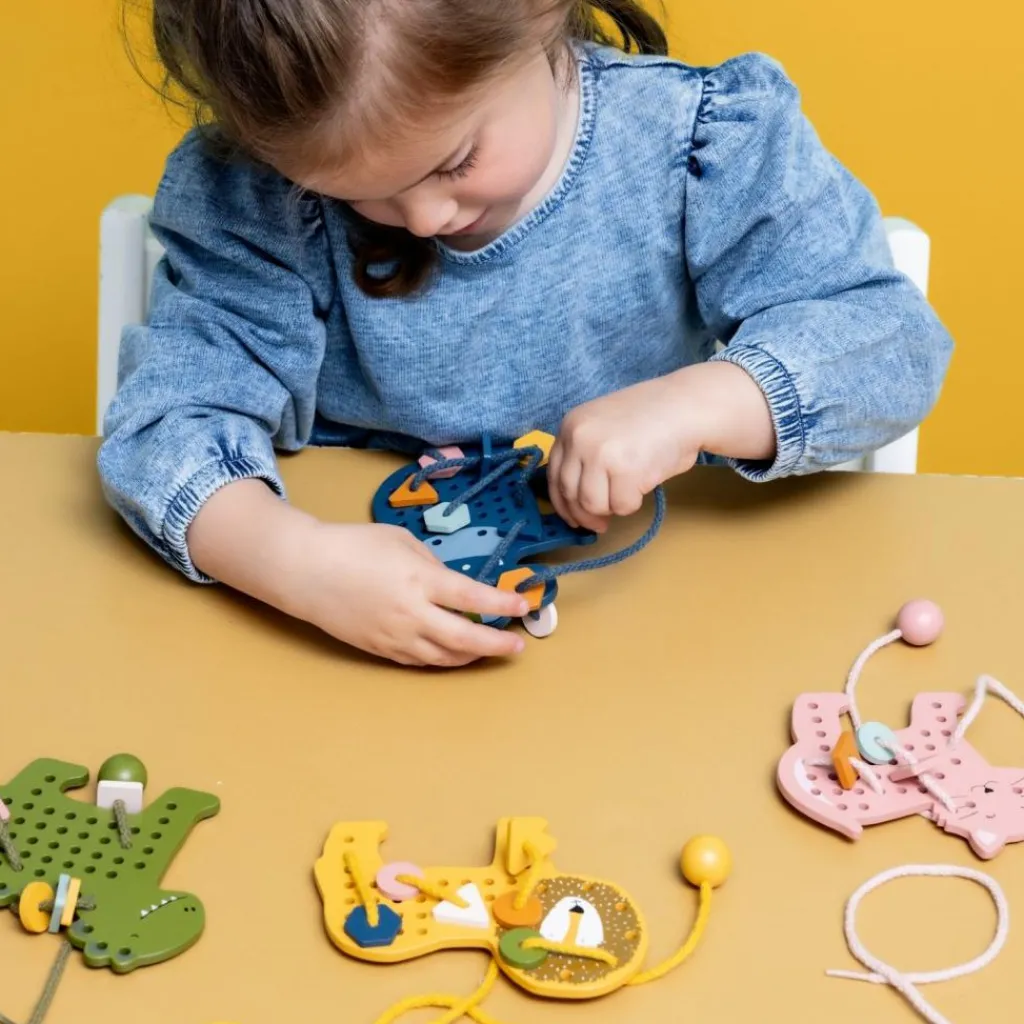 Clearance Jeux de laçage bois animaux Jeu De Construction