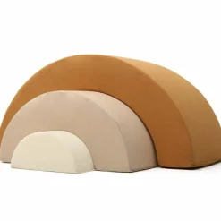 Hot Jeux en mousse Milo arc-en-ciel camel, sand, milk (3 blocs) Parcours De Motricité