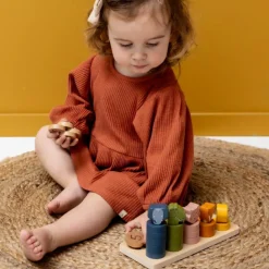 Outlet Jouet à encastrer 2 en 1 en bois Jouet À Encastrer