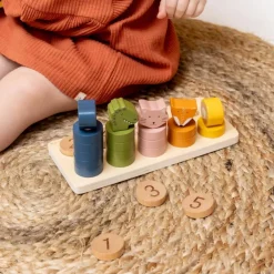 Outlet Jouet à encastrer 2 en 1 en bois Jouet À Encastrer