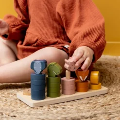 Outlet Jouet à encastrer 2 en 1 en bois Jouet À Encastrer