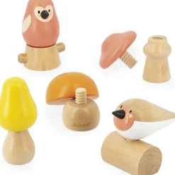 New Jouet en bois Oiseaux et Champignons WWF Jeu De Motricité Fine