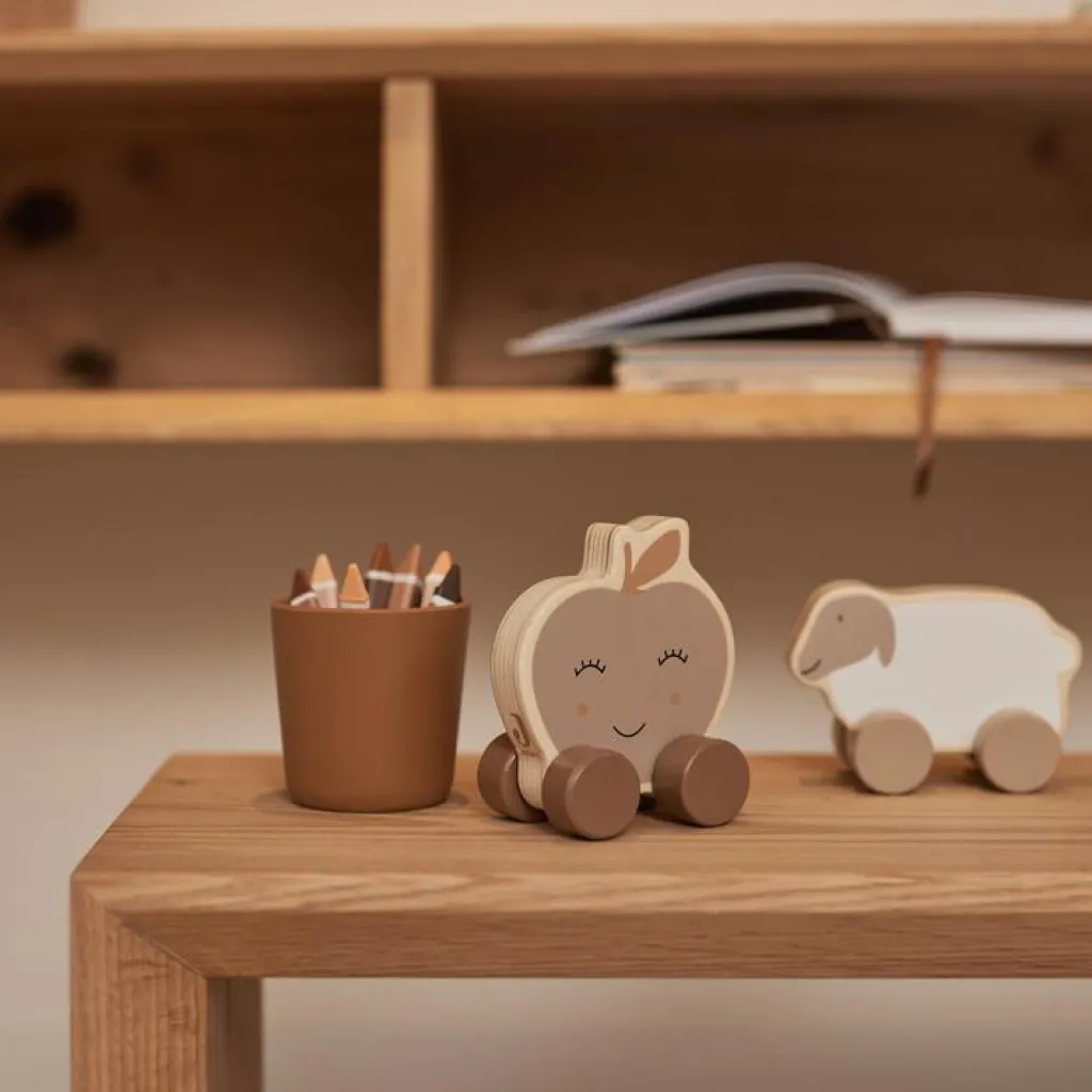 Discount Jouet voiture en bois Farm Apple Jouet À Tirer / Pousser