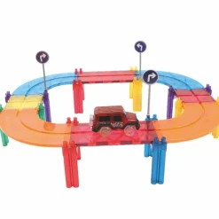 Best Kit de construction magnétiques circuit de couleur vive (65 pièces) Jeu De Construction