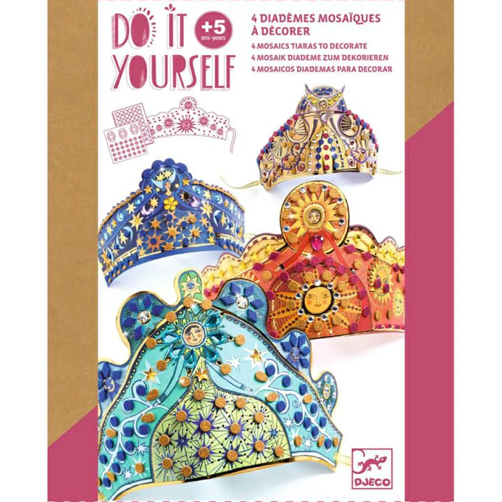 Kit DIY 4 diadèmes mosaïques à décorer Enchanteresses Activités Manuelles