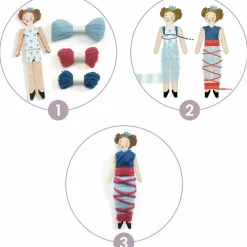 Sale Kit DIY 5 poupées chasse-tracas à créer Activités Manuelles