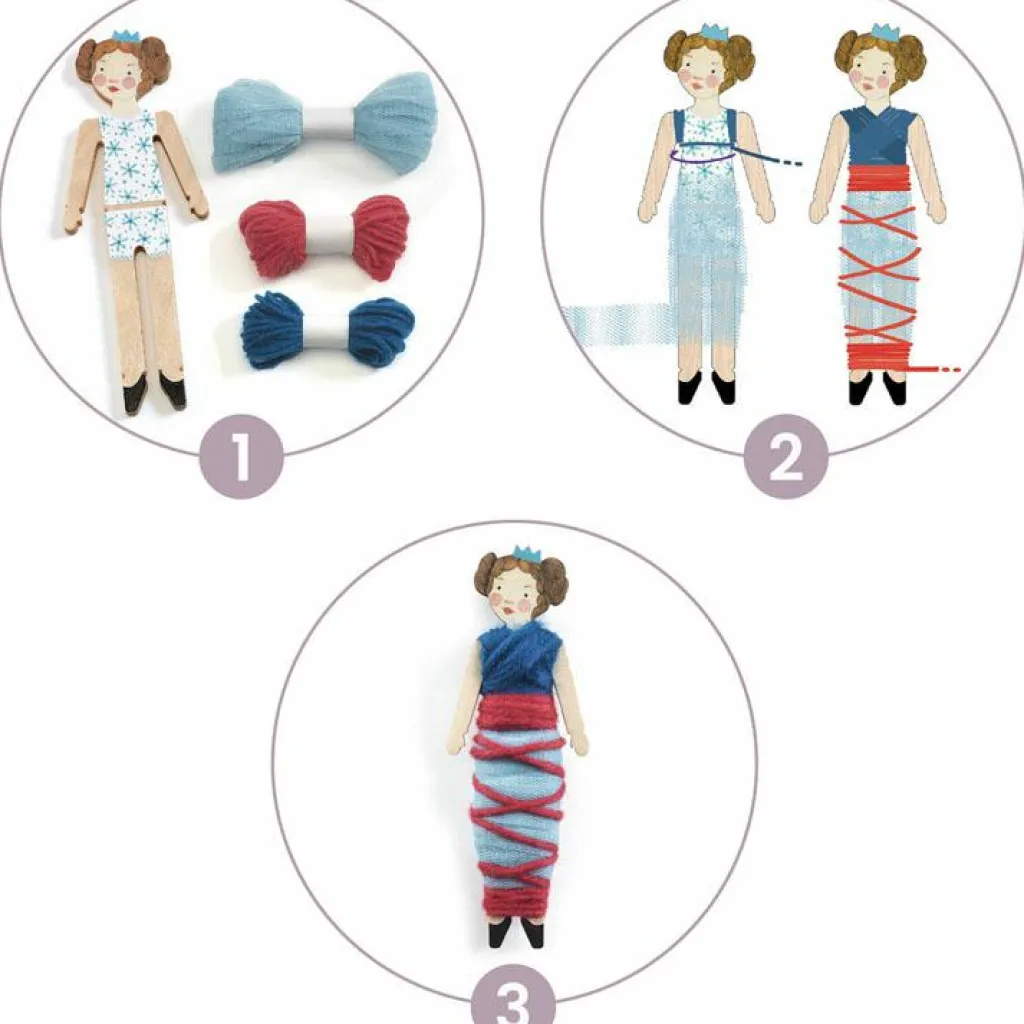 Sale Kit DIY 5 poupées chasse-tracas à créer Activités Manuelles