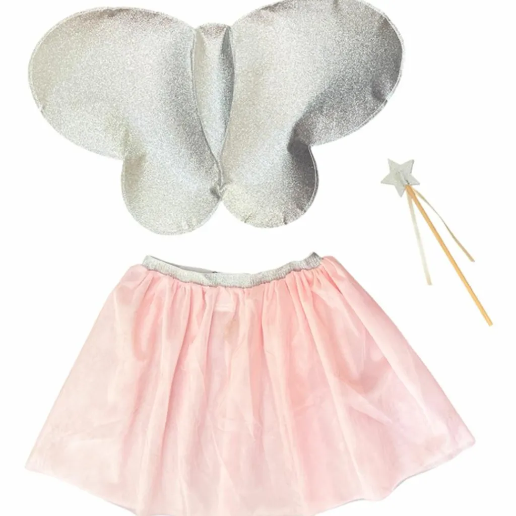 Clearance Kit papillon Rose et Argent (3-8 ans) Enfant Déguisement Enfant