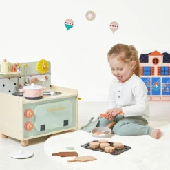 Kitchenette en bois Mamie Soleil (9 pièces) Enfant Cuisine Enfant
