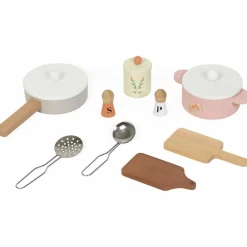Kitchenette en bois Mamie Soleil (9 pièces) Enfant Cuisine Enfant