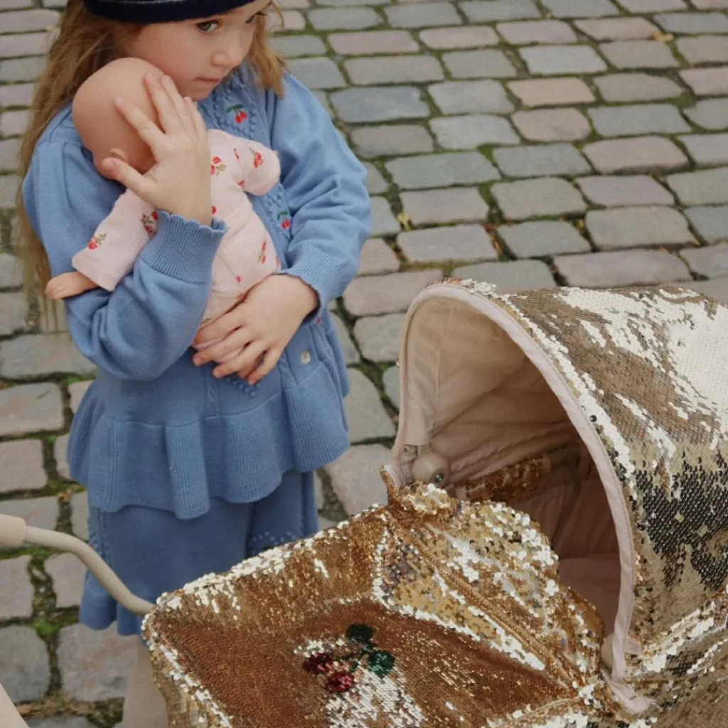 Sale Landau pour poupée doré Cherry Poussette Pour Poupée