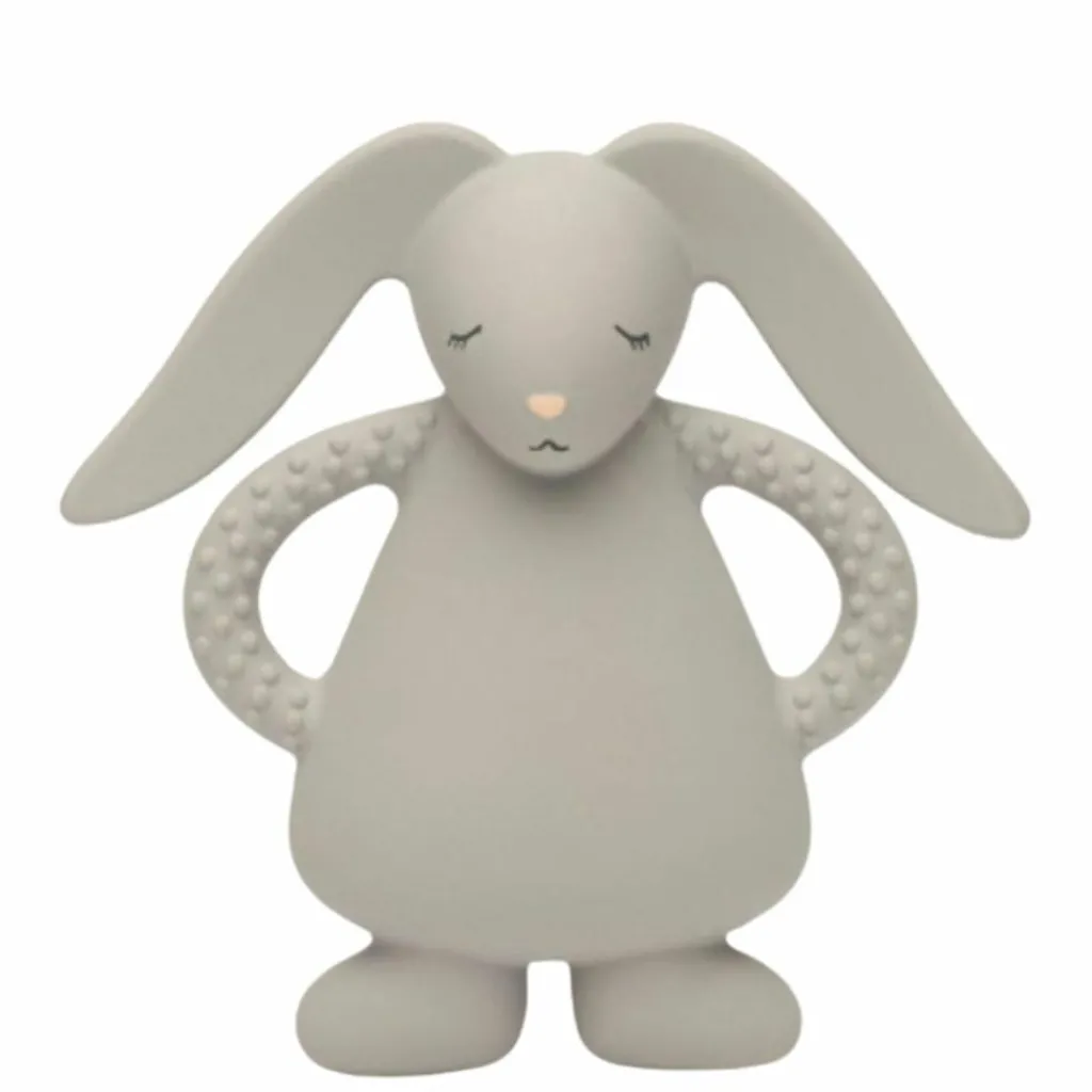 Hot Lapin de dentition en caoutchouc naturel gris Jouet / Anneau De Dentition