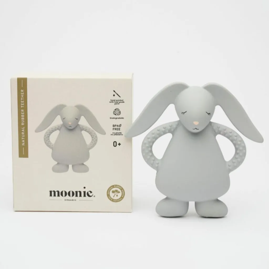 Hot Lapin de dentition en caoutchouc naturel gris Jouet / Anneau De Dentition