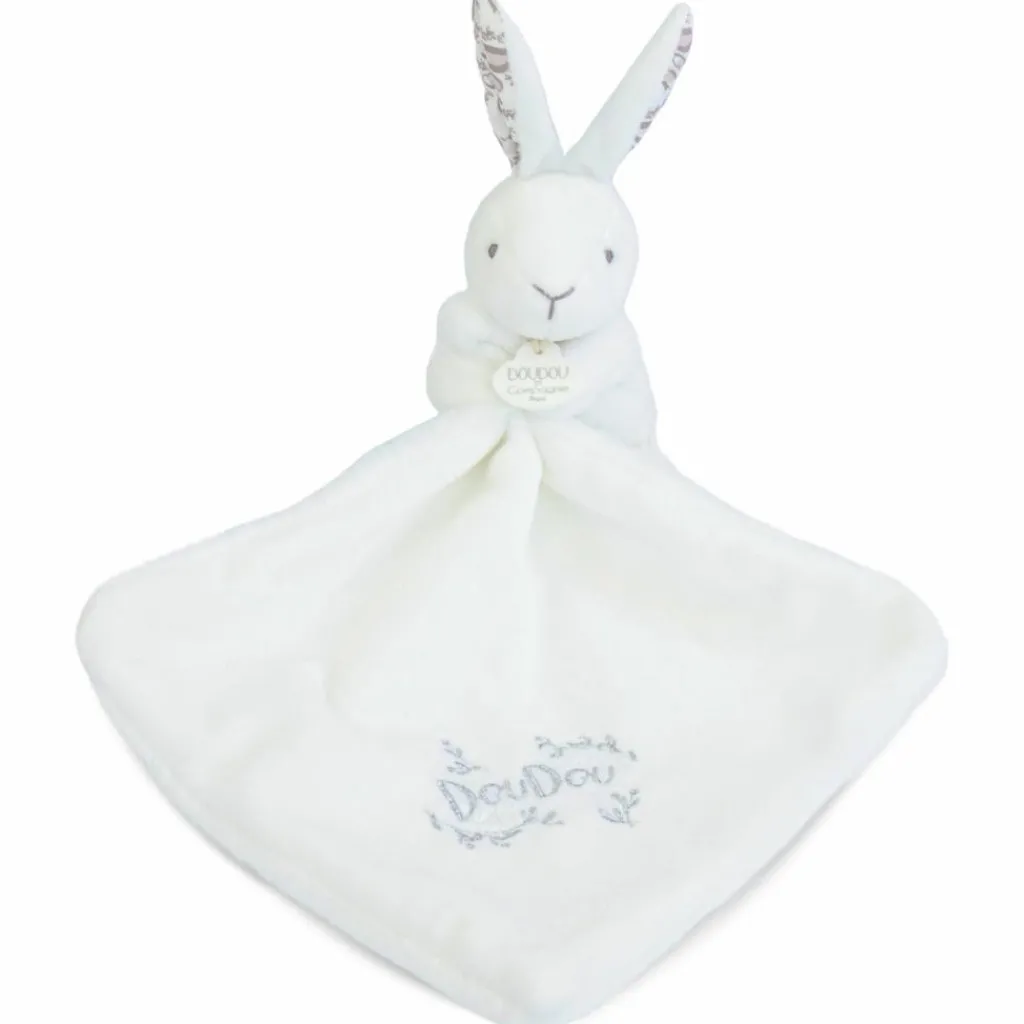 Lapin Doudou blanc (10 cm) Doudou Plat