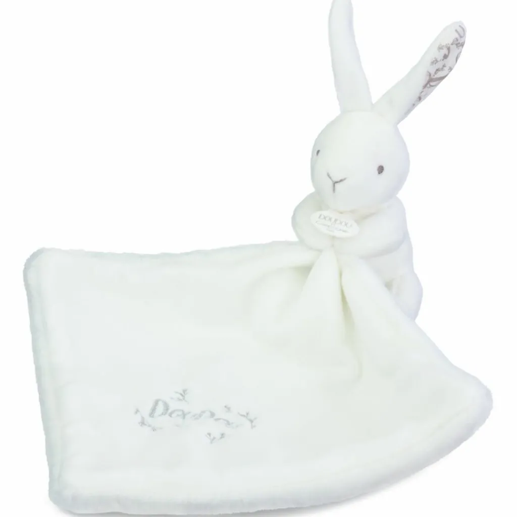 Lapin Doudou blanc (10 cm) Doudou Plat