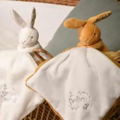 Lapin Doudou blanc (10 cm) Doudou Plat