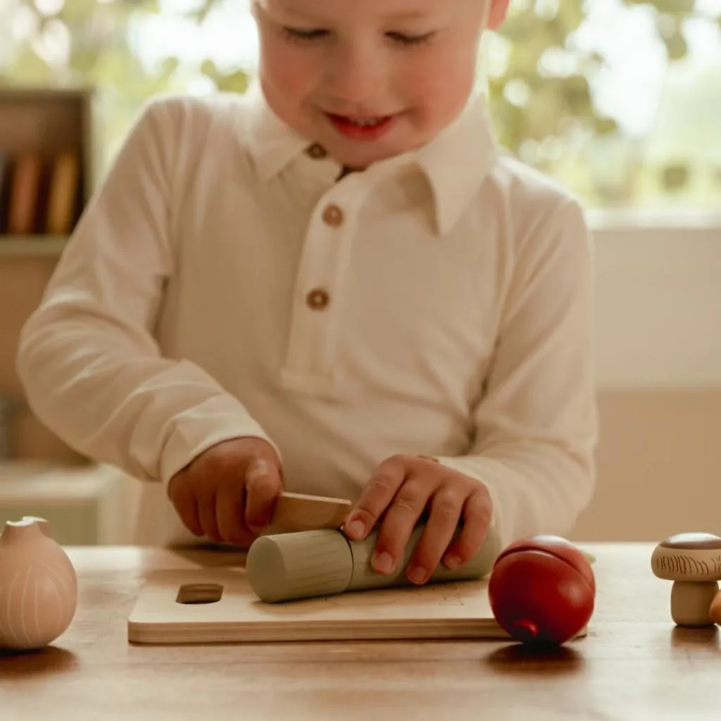 Outlet Légumes à découper en bois FSC Dînette Et Aliments Factices
