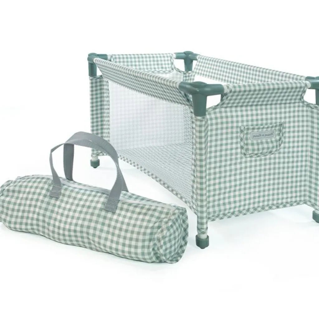 Online Lit de voyage pour poupée Tom Vichy vert Accessoires Poupée